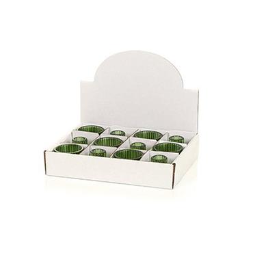 Premier Green Glass Candle Holder 7cm