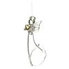Floaty Dress Hanging Glass Angel With Heart 8cm