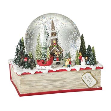 Snowglobe With Book Large