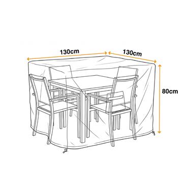 Sahara Premium 4 Seater Cube Garden Furniture Cover 1.3m