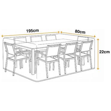 Sahara Dining Rectangle Cover 2.2m X 1.95m