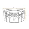 Sahara Premium 6 Seater Round Garden Furniture Cover 2.25m