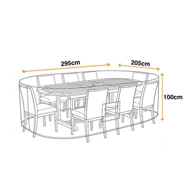 Sahara Premium 8 Seater Oval Garden Furniture Cover