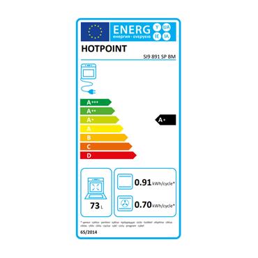Hotpoint Ex Display Black Built In Electric Oven 73l