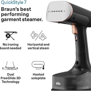 Braun Quickstyle 7 Garment Steamer Black 1600w