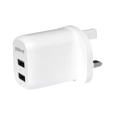 Groov-e Dual Usb-a Mains Charger 12w