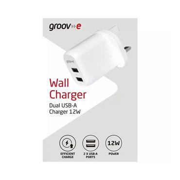 Groov-e Dual Usb-a Mains Charger 12w