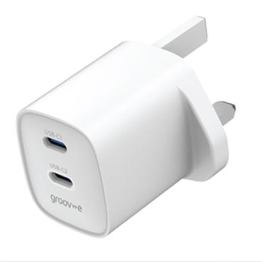 Groov-e 2 X Usb-c Mains Charger 35w