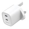 Groov-e 2 X Usb-c Mains Charger 35w