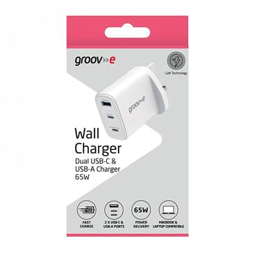 Groov-e Dual Usb-c & Usb-a Charger 65w