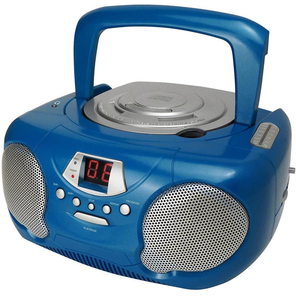 GroovE Boombox Cd Player & Radio Blue Stakelums Home & Hardware
