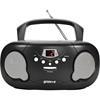 Groov-e Portable CD Player Boombox with AM/FM Radio Black