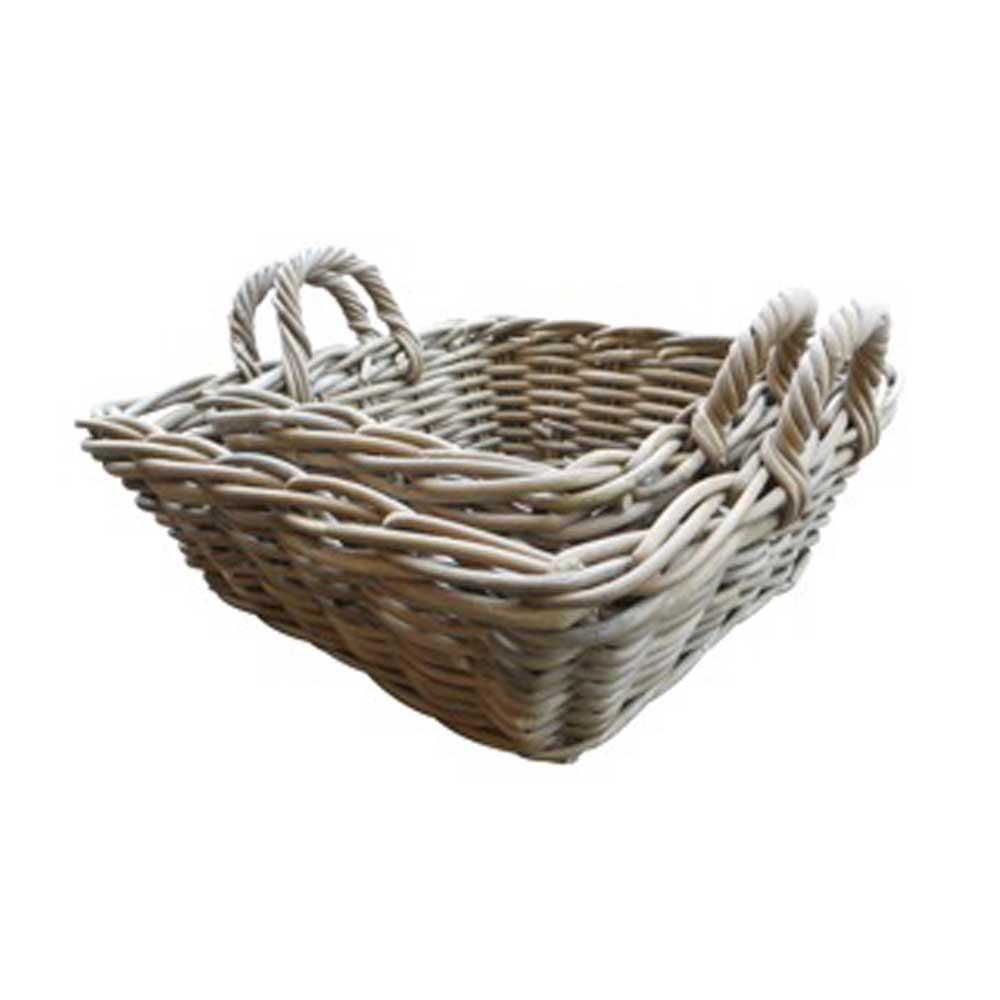 Glenweave Set of 2 Grey Rectangle Baskets Stakelums Home & Hardware