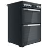 Hotpoint 60Cm Electric Cooker with Double Oven Black