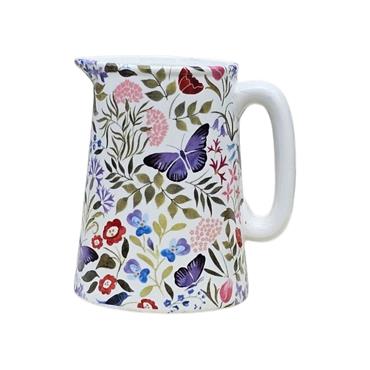 Shannonbridge Pottery 1/2 Pint Jug Butterfly Garden
