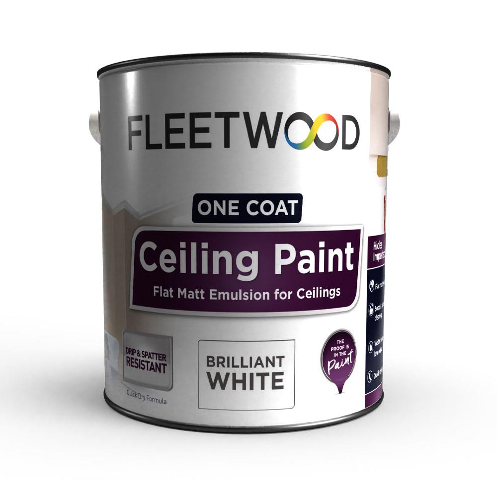 Fleetwood Ceiling Paint White 2.5 Litre Stakelums Home & Hardware