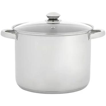JUDGE ESSENTIALS 24CM GLASS LID STOCKPOT 8.5 LITRE