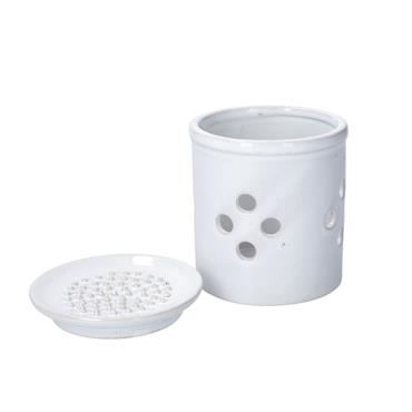 Idilica Stoneware Garlic Storage With Grater