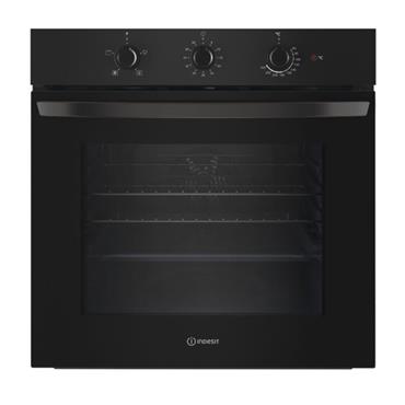 Indesit Black Single Oven Click & Clean