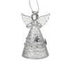 Glass Angel With Silver Star Skirt