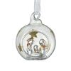Clear & Gold Star Bauble With Nativity 4cm