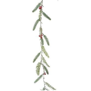 Heaven Sends Green Fir & Red Berry Garland