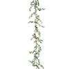 Green Leaf & Red Berry Garland 120cm