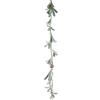 Pale Green Leaf Garland With Pinecone 110cm