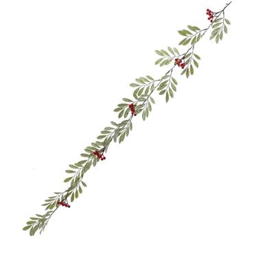 Heaven Sends Green Leaves & Red Berry Garland