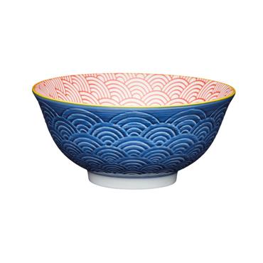 Blue Arc Pattern Bowl 15.5cm