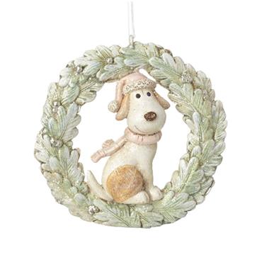 Heaven Sends Dog In Wreath Hanger
