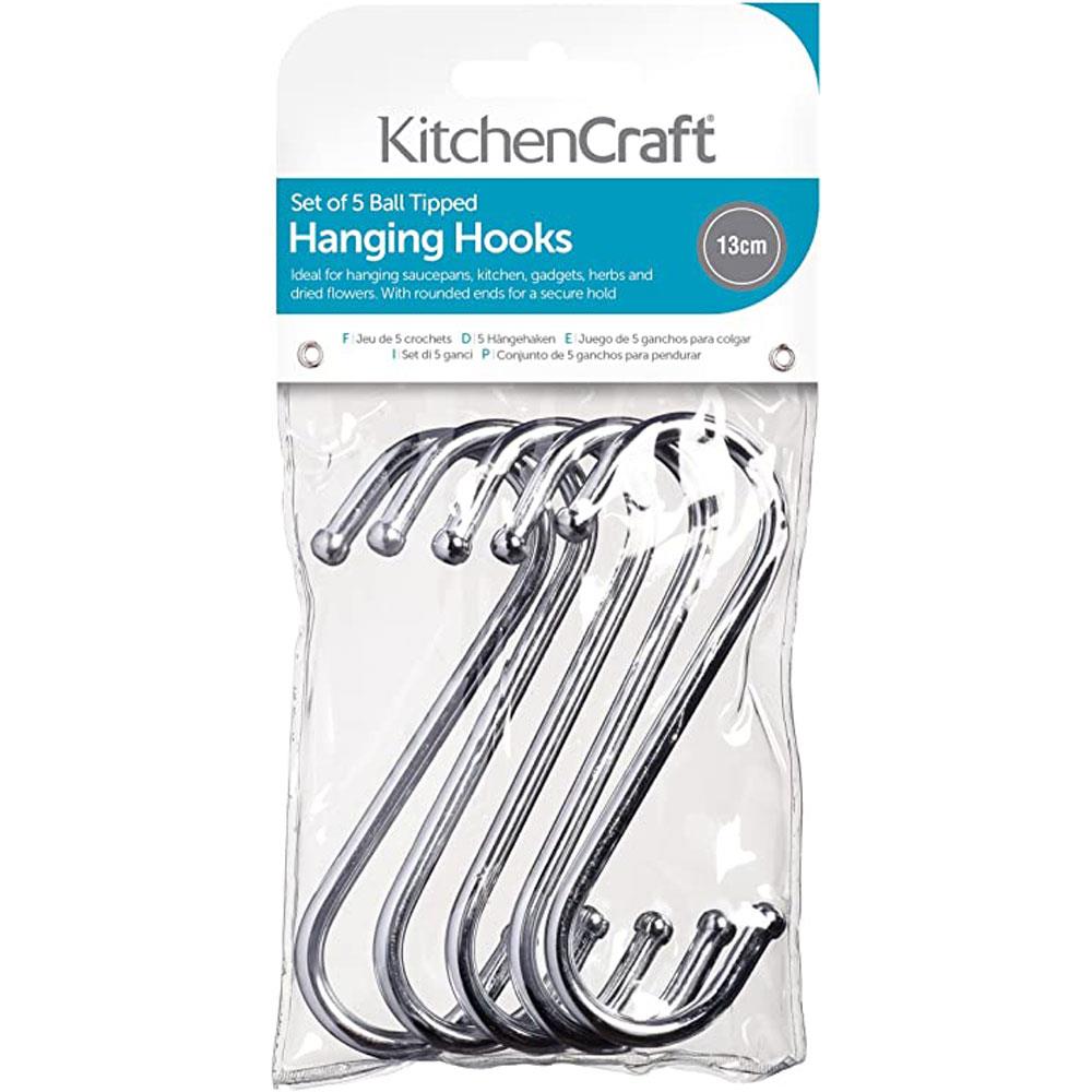 KitchenCraft Chrome SHooks 13cm 5pk Stakelums Home & Hardware