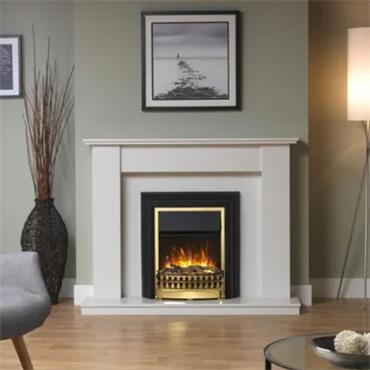 Kingsley Inset Optiflame Electric Fire Brass 2kw