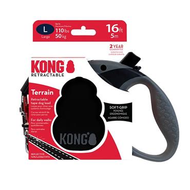 Kong Retractable Lead Large Black 5m 50kg
