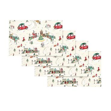 Christmas Town Natural Place Mats Pack Of 4