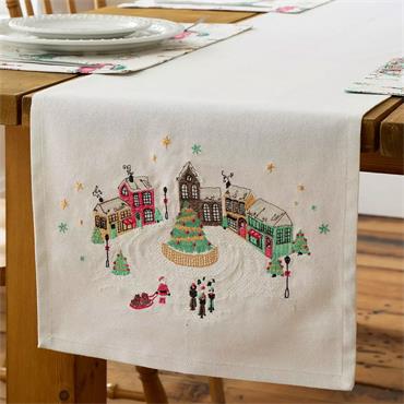 Christmas Town Table Runner 220cm
