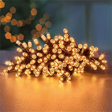 Premier 200 Leds Multi Action Battery Lights With Timer Vintage Gold