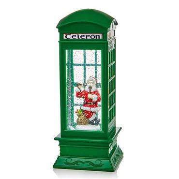Green Telephone Santa Water Spinner 27cm