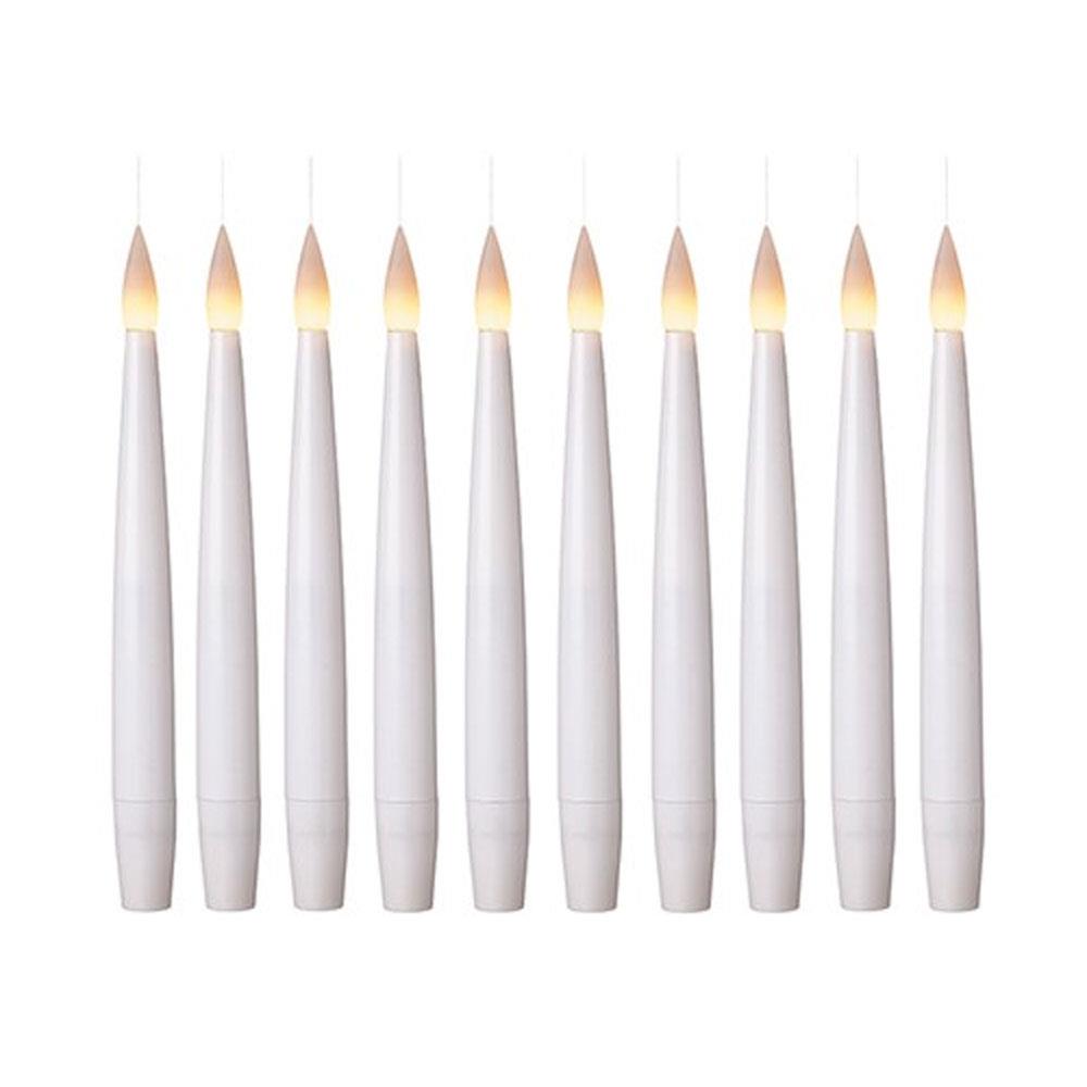 Premier 10 White Battery Operated Floating Candles 15Cm Stakelums