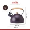 La Cafetiere Whistling Kettle Wood Handle Purple 1.6l