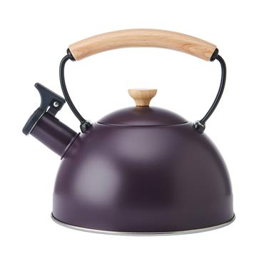 La Cafetiere Whistling Kettle Wood Handle Purple 1.6l