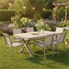 Lioni Aluminium & Polywood Rectangle 6 Seater Set