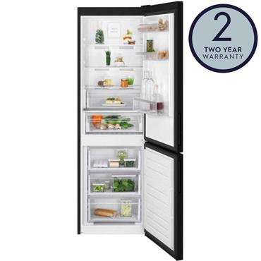 Electrolux Fridge Freezer Black 301l 595mm