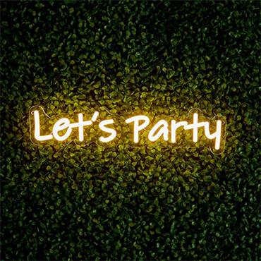 Premier Led Lets Party Neon Wall Sign 42cm