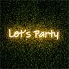 Premier Led Lets Party Neon Wall Sign 42cm