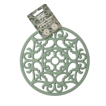 Silicone Round Trivet 19.5Cm Sage