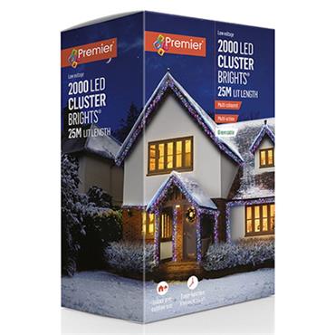 Premier 2000 Multiaction Led Cluster Lights With Timer Multi Colour