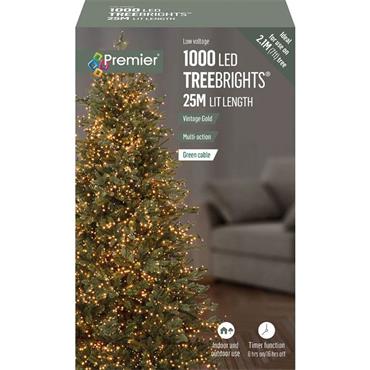 Premier 1000 Multiaction Led Treebrights With Timer Vintage Gold