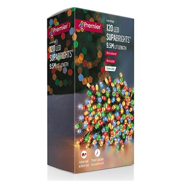 Premier 120 Led Multi Action Supabrights With Timer Multi Colour