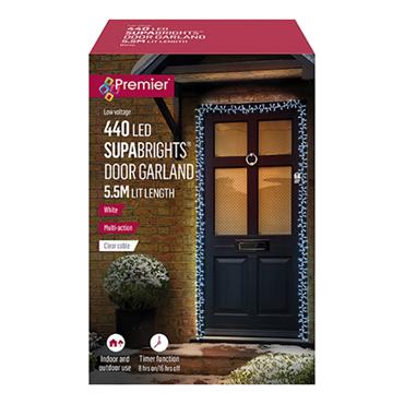 Premier 440 Leds Supabright Door Garland White  5.5m